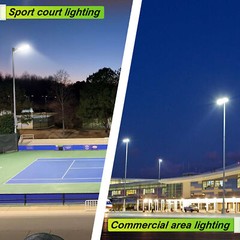 200W LED Parking Lot Shoebox Pole Light Fixture 5000K Daylight With Dusk To Dawn