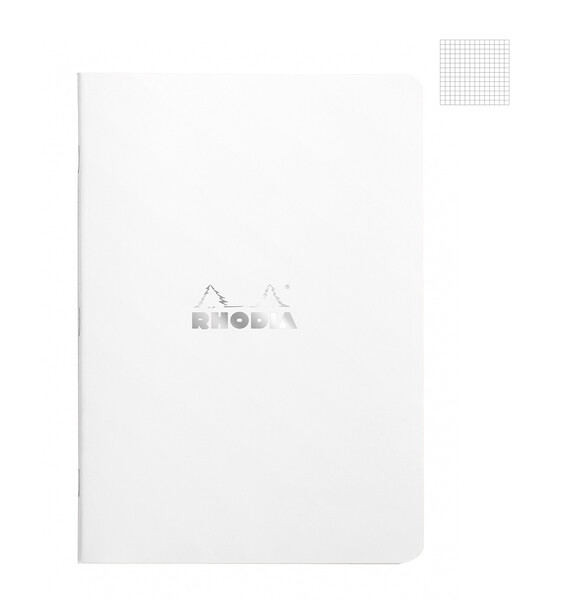 Rhodia Staplebound Graph Paper Notebook in Ice – 6 x 8.25 – NEW – R119181