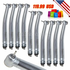 10 Pcs BURR NSK PANA MAX Style Dental High Speed Turbine Handpiece 4Hole U3BM