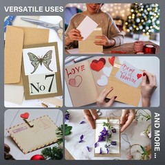 400 Kraft Invitation Envelopes 5×7 A7 for Wedding Cards 5.25″x7.25″ Self Seal