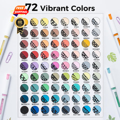 Ohuhu Acrylic Paint Markers Brush Tip: 72 1 Count (Pack of 72), 72 Colors