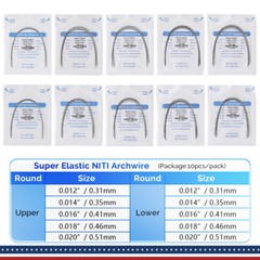 AZDENT 10 Packs Dental Orthodontic Niti Round Arch Wires/ Buccal Tubes /Brackets