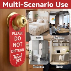 PU Leather Double Sided Please Do Not Disturb Sign, Please Do Not Disturb Doo…