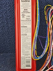 Bodine B90 Emergency Linear Fluorescent Ballast 500-600 Lumens Starter 120/277V