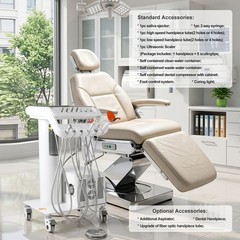 Dental Mobile Delivery Unit Cart with Air Compressor ultrasonic scalers 4Hole