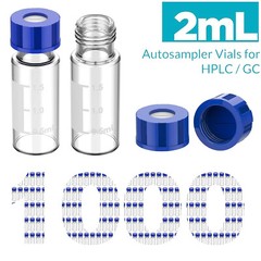 1000Pack 2ml Autosampler Vials+4/10ml Clear Glass Vials+Amber Dropper Bottles US