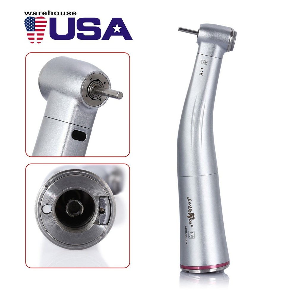 NSK Style Dental LED Electric Handpiece 1:5 Contra Angle Fiber Optic High Speed