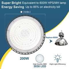 200W UFO LED High Bay Light, 8 Pack – Industrial & Commercial Lighting Solution