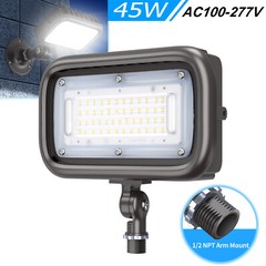 45W LED Knuckle Mount Flood Light Mini Outdoor Security Floodlight Fixture 5000K