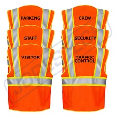 Safety Vest Staff Printed Pockets Class 2 Type R Two toned High Vis JORESTECH