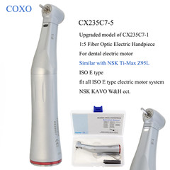 COXO Dental Electric Handpiece 1:5 Contra Angle Fiber Optic High Speed CX235C7-5