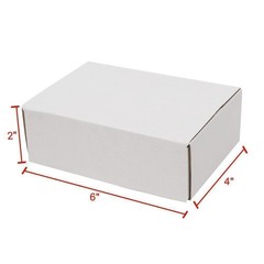 50 WHITE CORRUGATED MAILERS 6x4x2 Shipping Packing Box Mailer