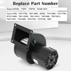 Blower Motor Replacement for Dayton 1TDP7, Fasco A166, Outdoor Wood Furnace