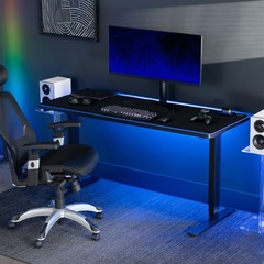 VIVO Black 60″ x 24″ RGB Desk Pad