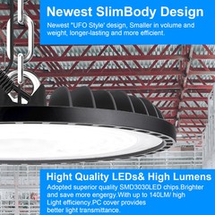300W UFO Led High Bay Light Warehouse Factory Commercial Industrial Shop Light