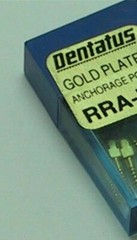 Dentatus Gold Plated Dental Screw Posts S5 Refill 12/box Short Sweden