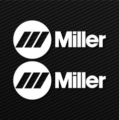 2X MILLER WELDER WIDE 12.25”x5.25” DECAL STICKER USE ORACAL651 USA MADE WHITE