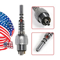 Dental Fiber Optic LED Turbine Handpiece /LED Coupler Swivel 4/6Hole fit KaVo US