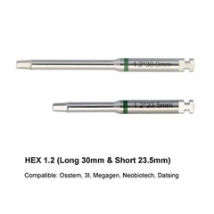 Implant Driver Latch Screwdriver Hex 1.2 1.25 T5 Astra Zimmer Thommen ICX 3i MIS