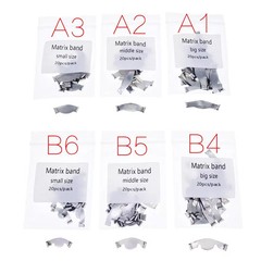 20Pcs/Pack Dental Saddle Contoured Metal Matrices Matrix Band /Spring clip A1-A6