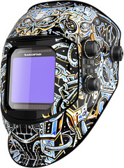 ARCCAPTAIN Large Viewing Welding Helmet True Color Auto Darkening Solar Powered