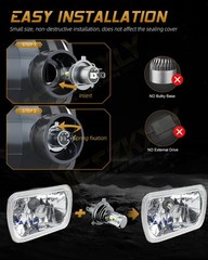 5×7 7×6 H6054 LED Headlights Compatible International 9400 DOT 500% Brightness