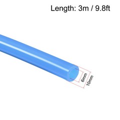 Silicone Tubing 6mm ID X 10mm OD 9.8ft 3 Meters Flexible Tube Air Hose Blue