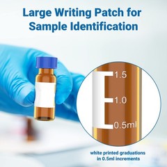 New 2ml Autosampler Vials HPLC Vial 9-425 Amber Vial with Blue Screw Caps US