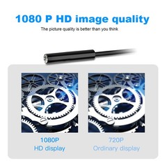 1080P HD LED Handheld Industrial Endoscope 8mm Borescope Inspection Snake Camera