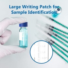 New 2ml Autosampler Vials HPLC Vial 9-425 Amber Vial with Blue Screw Caps US