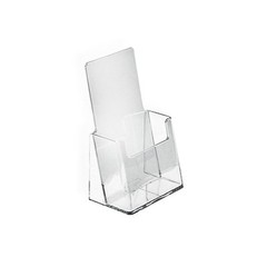 Small Brochure Holder Counter Trifold Display Clear Acrylic 10 Pack ZM