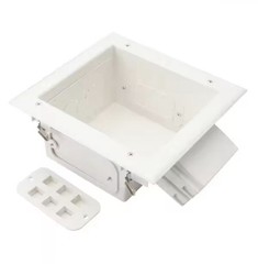 Commercial Electric Multimedia Recessed Box 1-Gang TV White Audio HDMI