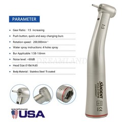 Fit NSK NL400 Dental Electric Motor + 1:5 Handpiece Fiber Optic Contra Angle