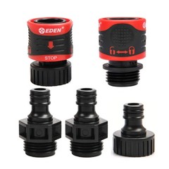 Eden 95210 Premium Garden Hose Fitting Quick Connect with 5 pc Set, 5 Set