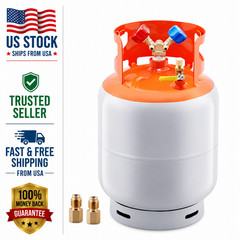Uimoso Refrigerant Recovery Reclaim 30lb Cylinder Tank 400 PSI Liquid Rated Y