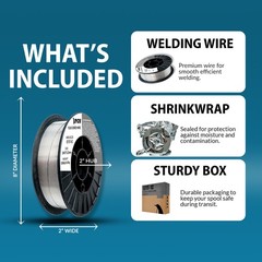 (2-Pack) Flux Core Welding Wire E71T-1C .045″ – 10 lb | Gas-Shielded MIG Wire
