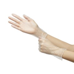 McKesson Confiderm Vinyl Exam Glove Standard Cuff Length SMALL 50 per Box