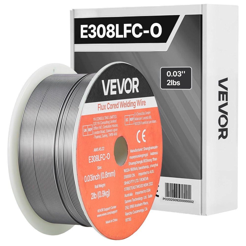 VEVOR Flux Core MIG Welding Wire E308LFC-O 0.03″ 2LBS Gasless MIG Welding Wire
