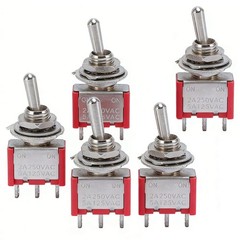5 x AC 250V/2A 120V/5A ON/ON 2 Position SPDT Mini Micro Toggle Switch