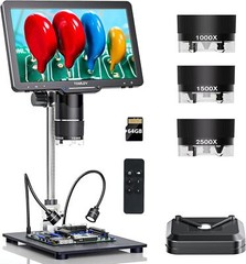 TOMLOV TriL110 2500X HDMI Digital Microscope 10“ Screen 2000x for Adults Coins