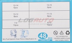 48Pcs 6 Sizes Fuel Injection Gas Line Hose Clamps Clip Pipe Clamp Kit 7mm-15mm