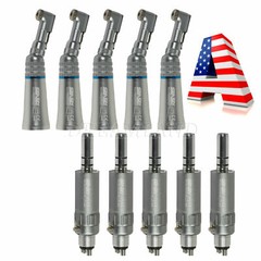 Dental Low Speed Latch Contra Angle w/ 4-Hole Air Motor Handpiece AD
