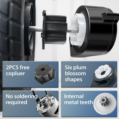 24V High-Speed Motor Gearbox Upgrade Kit for Power Wheels – Durable Steel Gears