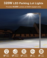 320 Watt LED Parking Lot Lights Dusk To Dawn Commercial Shoebox Light AC100-277V