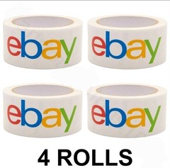 4 Rolls eBay Branded Shipping Tape With Color Logo – 2″ x 75 Yards New