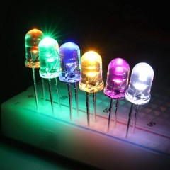 10 Colors 200 Pcs 5mm Led Diode Lights Assored Kit Pack transparent Dc 2v 3.2v