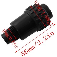 Thread Oil Plug Connector LQ Industrial 2PCS 16×1.5 3/8BSPT 0.3 inches, Black