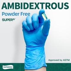 Supmedic Vinyl Disposable Exam Gloves, 4 Mil Medium, 100 Medium (Blue)