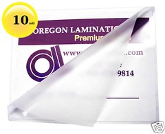 10 Mil File Card size Hot Laminating Pouches 3-1/2 x 5-1/2 [100] 3.5 x 5.5 Clear