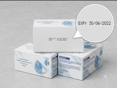 50 Count 3-Ply Disposable Face Masks Blue Ear Loop General Purpose EXP 2022